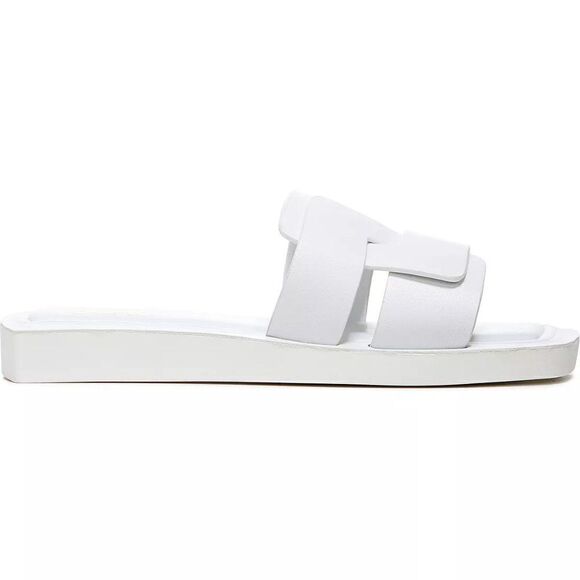 Franco Capri Slide Slip On Sandal White Leather NWT size 6.5 - Picture 2 of 5